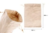 Памучна торбичка бежева  с размери 150х200 mm - 50 бр.