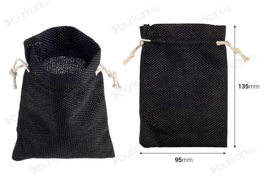 Ленена цветна торбичка 95x135 mm - 50 бр.-изображение_размери