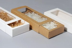 Опаковъчна картонена кутия 270x120x50 мм (чекмедже) с прозорец - 12 бр.-7