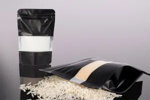Алуминиеви торбички тип Doy Pack, с "цип" затваряне, прозорец и термозапечтване 120x40x195 mm - 100 бр.-5