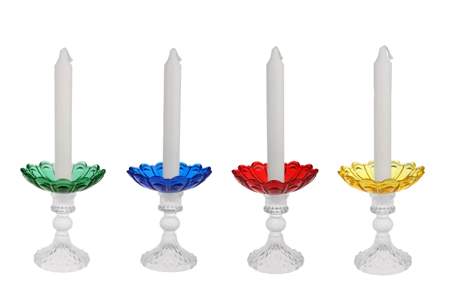 Bobeche qelqi 120x30 me vrimë qendrore 26 mm për shandan dhe llambadar në ngjyra të ndryshme-изображение_група