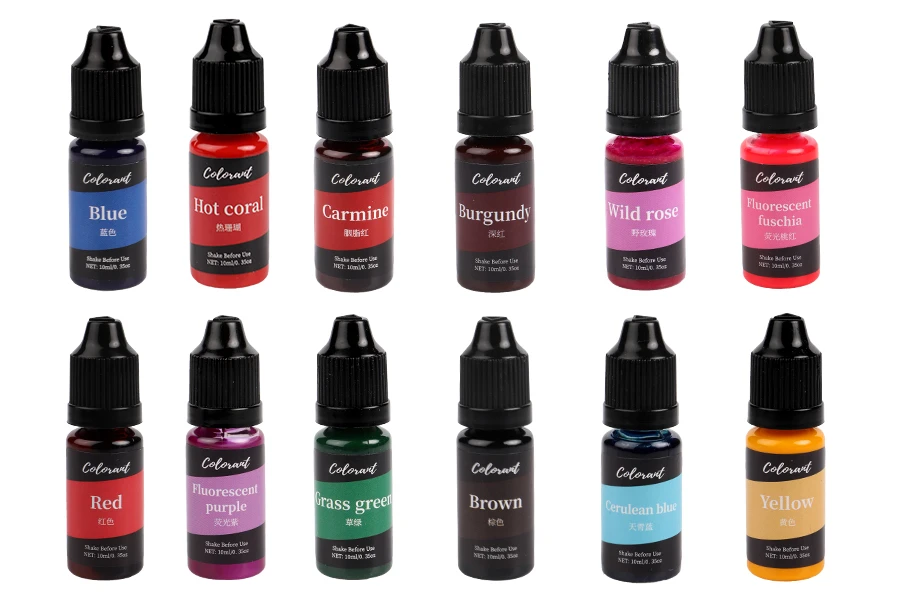 Течен цвят 10 мл за свещи в различни цветове-изображение_продукт