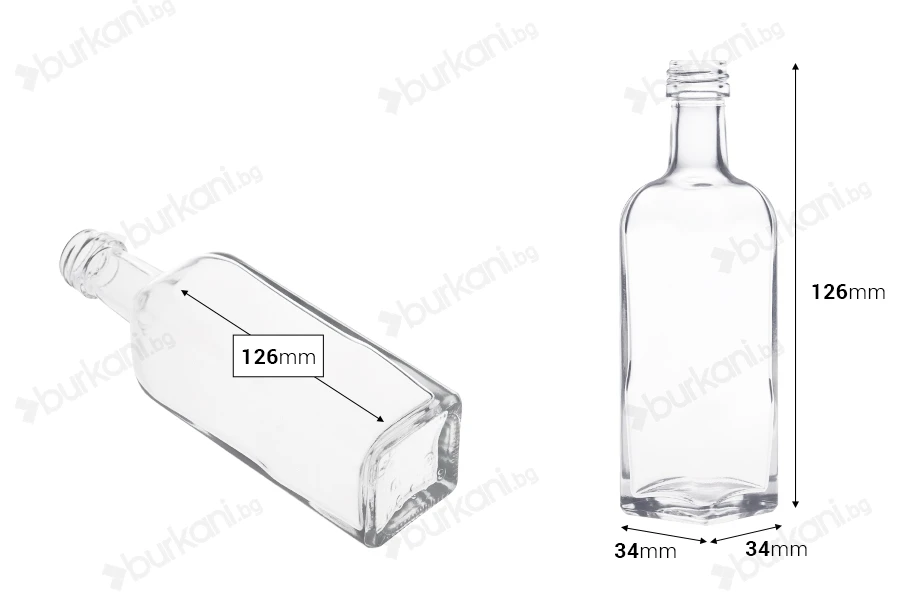Малка бутилка за зехтин 60 ml Мараска  (PP 18) *-изображение_размери