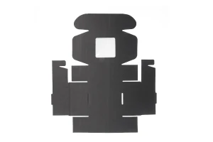 Черна опаковъчна крафт хартия с прозорец 130x120x60 мм - 20 бр.-5