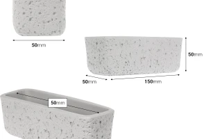 Декоративен циментов буркан 150x50x50 мм-изображение_размери