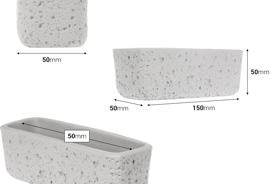 Декоративен циментов буркан 150x50x50 мм-изображение_размери