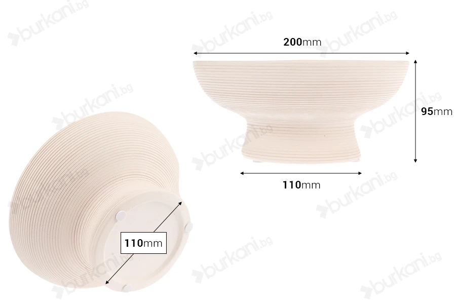 Керамичен буркан 200x95 mm за свещи-изображение_размери