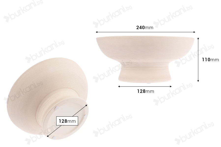 Керамичен буркан 240x110 mm за свещи-изображение_размери