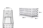 Стъклен прозрачен декоративен контейнер 200x80x80 мм за свещ Стъклен прозрачен декоративен контейнер 200x80x80 мм за свещ