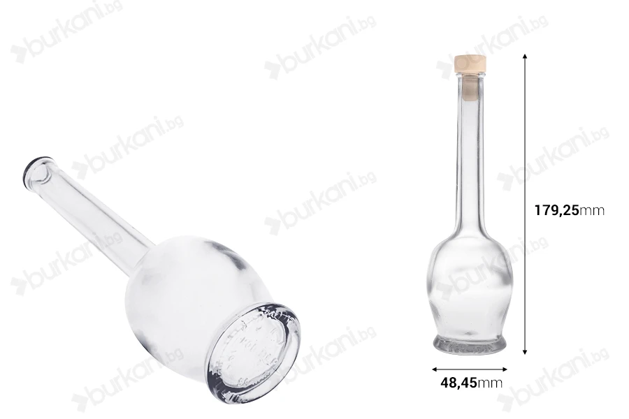 Сферична бутилка  100 ml с тапа Ф11-изображение_размери