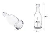 Малка стъклена бутилка 40 мл Малка стъклена бутилка 40 мл-изображение_размери