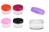 Пластмасво бурканче за крем 30 мл с цветни капачки, в опаковка от 12 броя-изображение_продукт