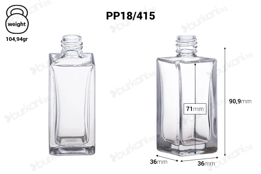 Квадратна бутилка за парфюм 50 ml  6/50 (18/415)-изображение_размери