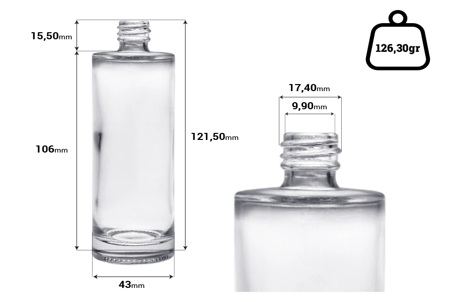 Кръгла бутилка за парфюм 100 ml (18/415) Кръгла бутилка за парфюм 100 ml (18/415)