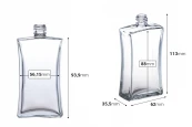 Правоъгълна бутилка за парфюм 100 ml 7/100 Правоъгълна бутилка за парфюм 100 ml 7/100-изображение_размери
