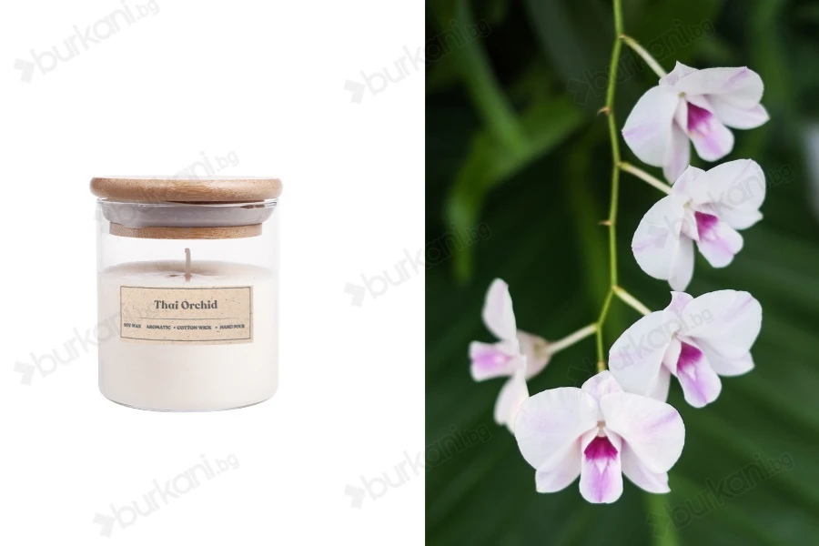 Ароматна ръчно изработена свещ Thai Orchid - 110 гр.-изображение_продукт