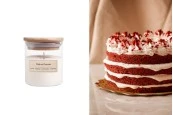 Ароматна ръчно изработена свещ - Velvet Cream  с дървен фитил 110 гр. Ароматна ръчно изработена свещ - Velvet Cream  с дървен фитил 110 гр.