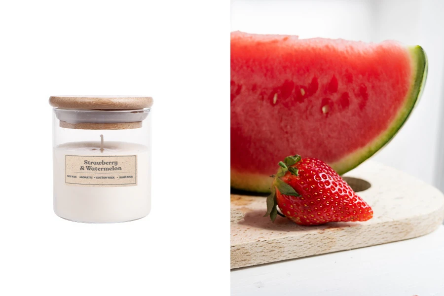 Ароматна свещ Ягода -Диня - 110 гр.