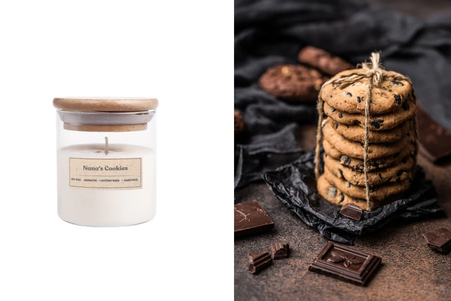 Ароматна свещ Nana's Cookie 110 гр. с памучен фитил -изображение_продукт