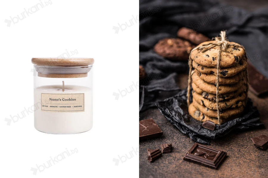 Ароматна свещ Nana's Cookie 110 гр. с памучен фитил -изображение_продукт