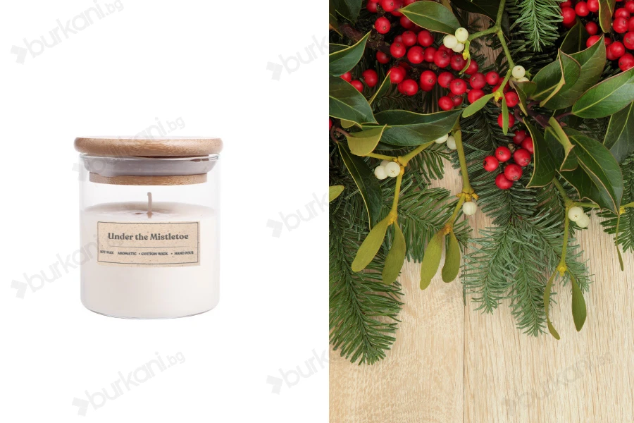 Ароматна свещ Under the Mistletoe 110 гр. с памучен фитил -изображение_продукт