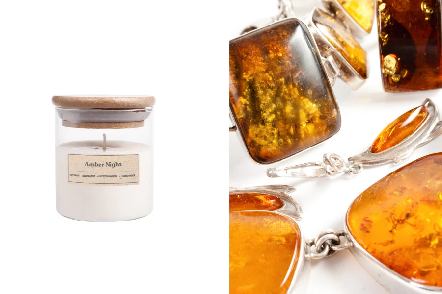 Ароматна свещ 110 гр с памучен фитил Amber Night -изображение_продукт