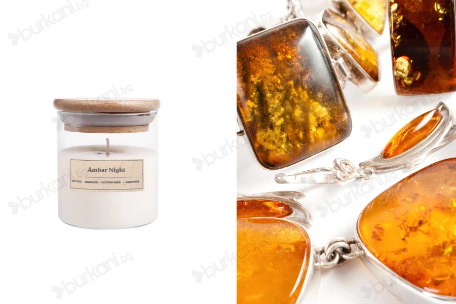 Ароматна свещ 110 гр с памучен фитил Amber Night -изображение_продукт
