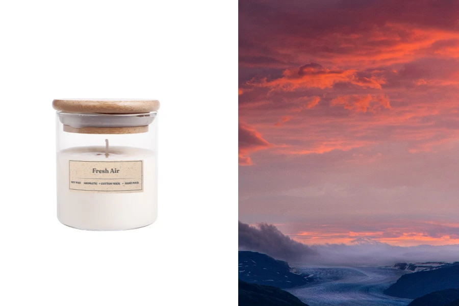 Ароматна свещ Fresh Air  110 гр с памуче фитил -изображение_продукт