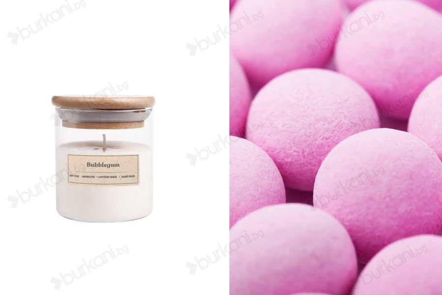 Ароматна свещ Bubblegum 110 гр с памучен фитил -изображение_продукт