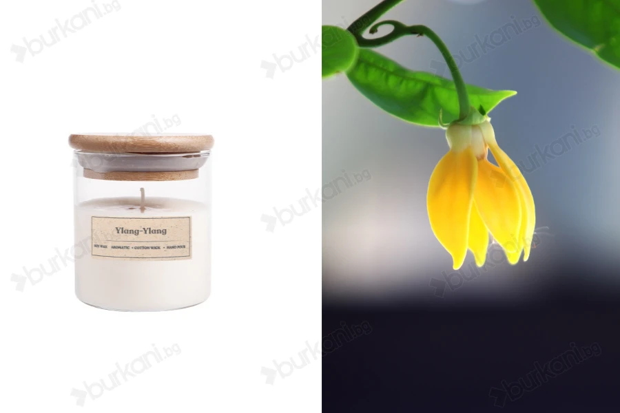 Ароматна свещ Ylang-ylang 110 гр с памучен фитил -изображение_продукт