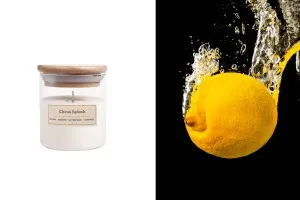 Ароматна свещ Цитрусови плодове 110 гр с памучен фитил -изображение_продукт