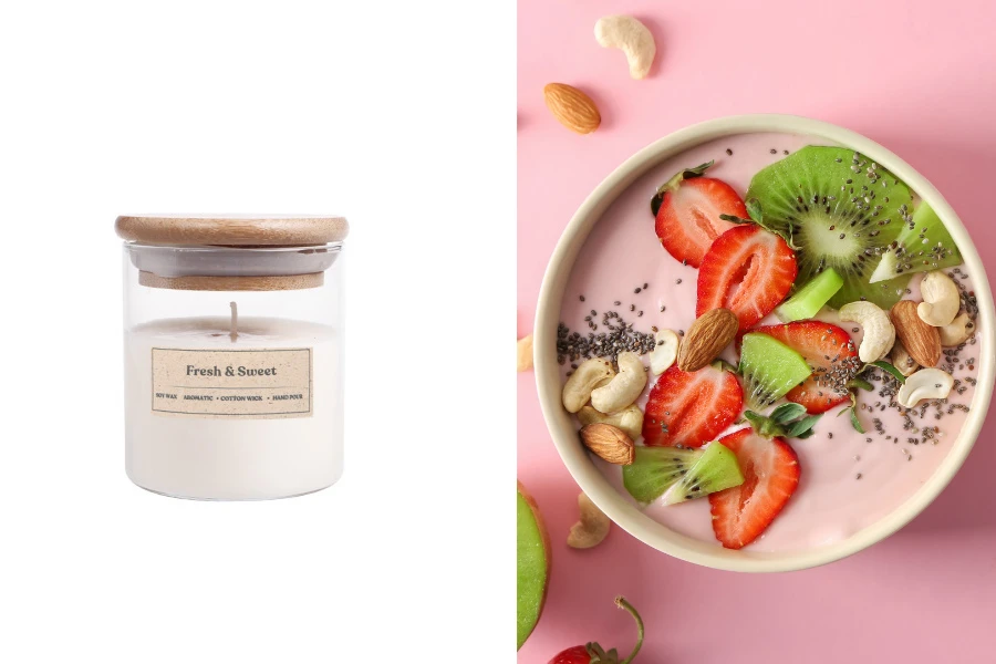 Ароматна свещ Fresh & Sweet  110 гр с памучен фитил -изображение_продукт