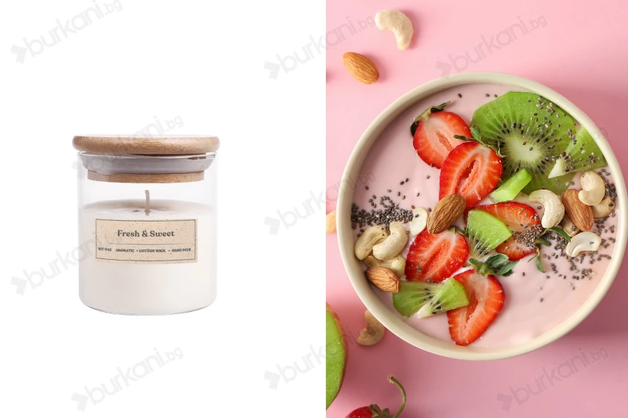 Ароматна свещ Fresh & Sweet  110 гр с памучен фитил -изображение_продукт