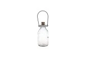 Стъклена бутилка с метална дръжка и коркова тапа 100ml Стъклена бутилка с метална дръжка и коркова тапа 100ml