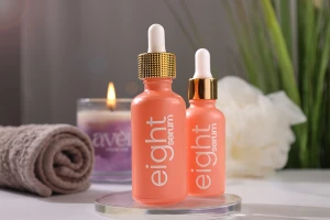 Стъклена розова МАТ бутилка 100 мл за етерични масла с гърловина ПП18-изображение_група