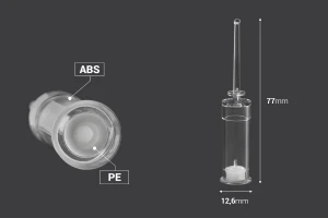 Пластмасова ампула 2 мл - 100 бр. за еднократна употреба-изображение_размери