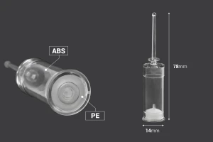 Пластмасова ампула 3 мл за еднократна употреба - 100 бр.-изображение_размери