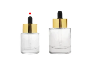  Прозрачна стъклена бутилка 30 мл  с капкомер и цедка -изображение_група