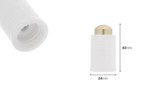 Капачка с бутон за пипети в бяло-златист цвят (без дюза)-изображение_размери