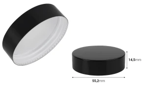 Пластмасова капачка с алуминиево покритие и вътрешна обвивка за буркани от 50 мл-изображение_размери