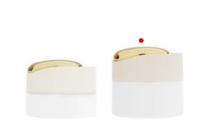 Стъклен луксозен бял матов буркан 50 мл  за крем с капчка с уплътнител и вътрешна пластмасова вложка-изображение_група