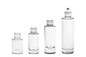 Прозрачна стъклена цилиндрична бутилка 30 мл-изображение_група