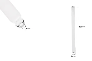 Стъклена неградуирана дюза на топче за бутилки с код: 16-6995-изображение_размери