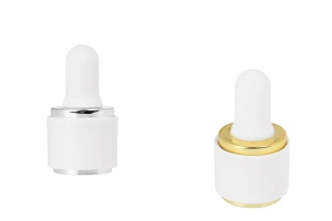 Комплект - пластмасов пръстен за капкомери с биберон за бутилки с код : 16-6390, 16-6995, 16-6994 и 16-6993 ( цвят златист или сребрист) -изображение_продукт