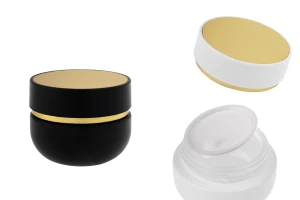 Стъклен буркан 50 мл с капачка  (с вътрешно уплътнение) и пластмасова вътрешна вложка-изображение_продукт