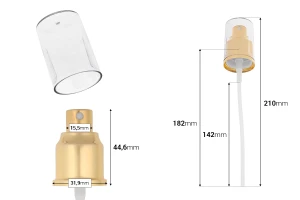 24/410 пластмасов спрей с алуминиево покритие и прозрачна капачка-изображение_размери