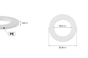 Тапи за помпи  PP24 с дебелина 1,5 мм - подходяща за помпи с код 16-6311-изображение_размери