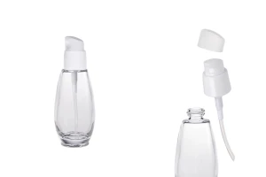 Стъклена бутилка 50 мл с пластмасова помпа  (PP18)-изображение_продукт