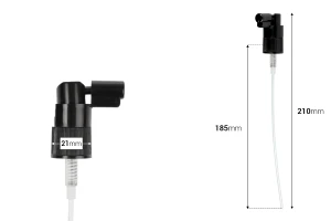 Пластмасов черен спрей за гърло PP18/410-изображение_размери