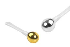 Пластмасова шпатула за крем 57 мм с кръгъл сребрист или златист метален връх-изображение_продукт